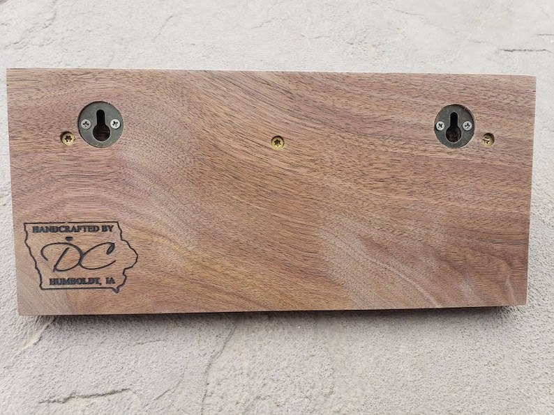 Solid Walnut Entryway Organizer: Mail Holder and Key Rack image 8