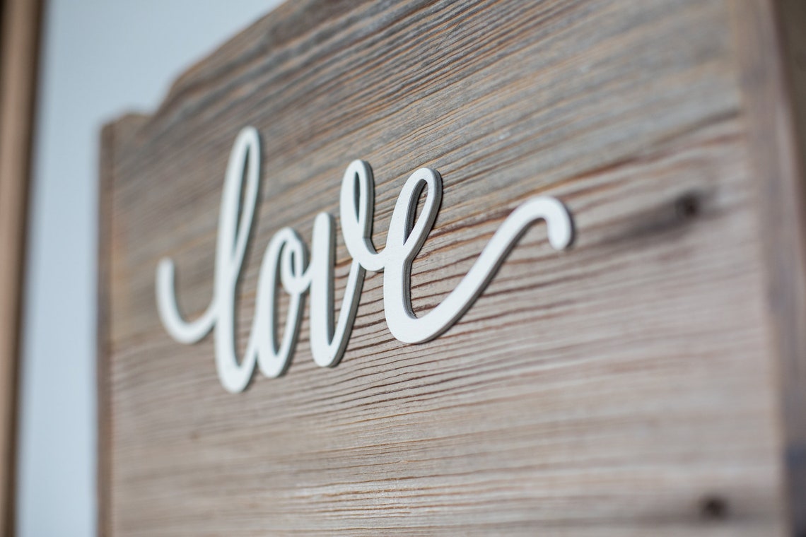 Barn Wood Love Sign Farmhouse Love Sign Barn Etsy