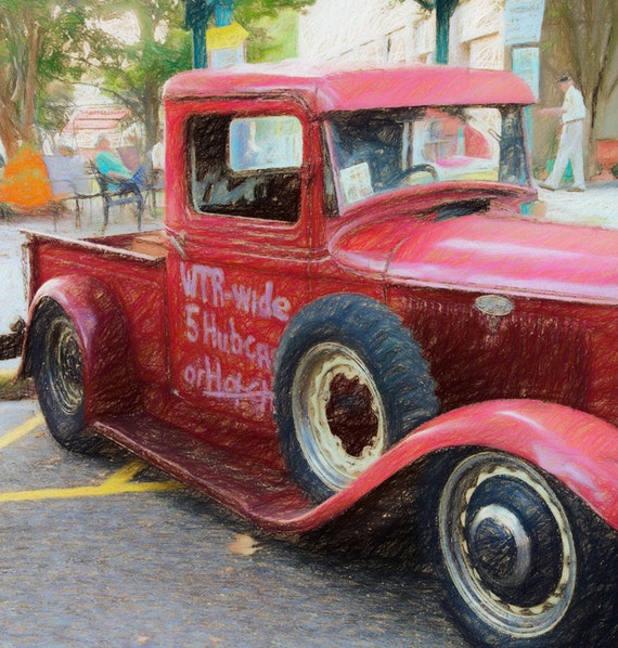 Classic 34 Ford Pickup Old Thirties Truck Cruising The Coast 8x10 11x14 16x20 Giclee Print Will Trade Korpita