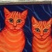 Cats In Window Orange Cat Art Ginger Cat Art Whimsical Cat Art cats-in-window-orange-cat-art-ginger-cat-art-whimsical-cat-art