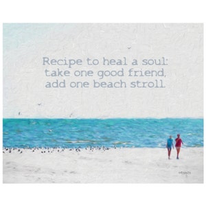 Inspirational Beach Quote, Seashore quote, Friendship Quote, Coastal Wall Decor, Girlfriend Gift, Friendship Quote, Seascape, KORPITA