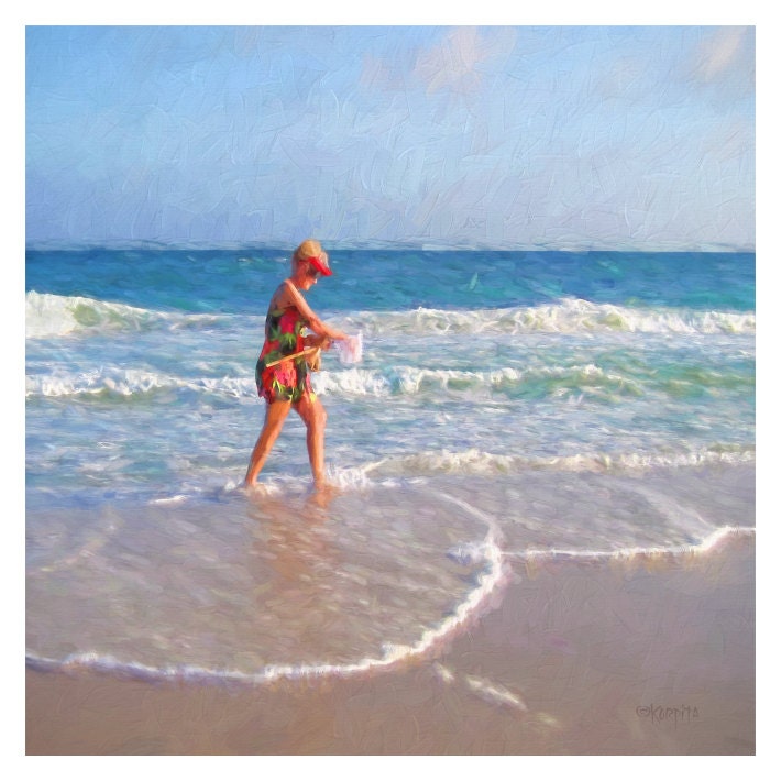 Prints Home Décor KORPITA Seascape Seashore Art Beach Cabanas Art Beach