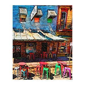 New Orleans Art, Negrils Bar, Marigny, New Orleans Bar, Dive Bar, Southern Art, Old Lounge, NOLA Print, New Orleans Decor, Colorful, KORPITA