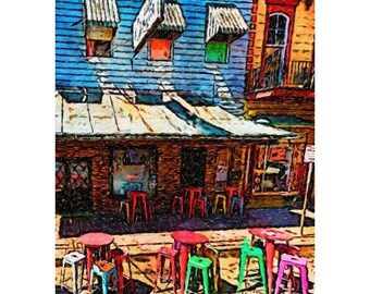 New Orleans Art, Negrils Bar, Marigny, New Orleans Bar, Dive Bar, Southern Art, Old Lounge, NOLA Print, New Orleans Decor, Colorful, KORPITA