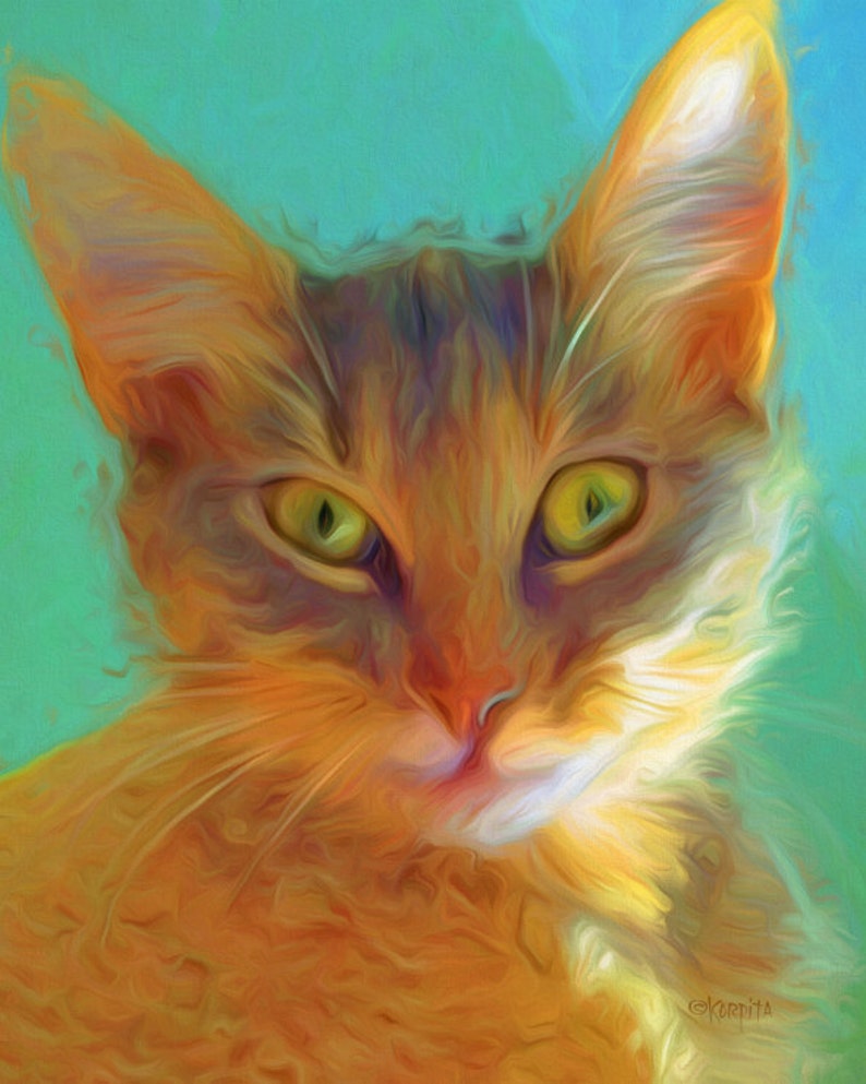 Orange Tabby Cat Orange Cat Art Cat Eyes Ginger Cat Cat Etsy