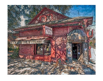 New Orleans Art, Le Bon Temps Roule, New Orleans Cafe, Old Restaurants Nola, Nola Art, NOLA Print, New Orleans Decor, Uptown Nola, KORPITA