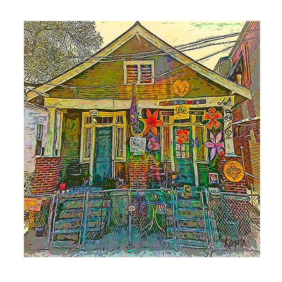 New Orleans Houses, New Orleans Art, NOLA Art, Colorful Houses
