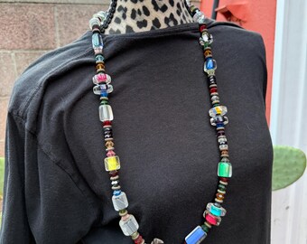 Vintage ZAD glass beaded necklace