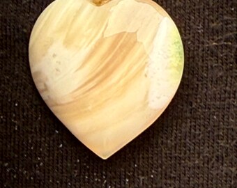 Citrine heart necklace with 10” 14k goldplated chain.