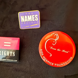 AIDS political buttons