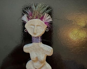 置物 Primitive Sculpture Primitive Statue, Primitive Figure, Handmade, Hand Carved