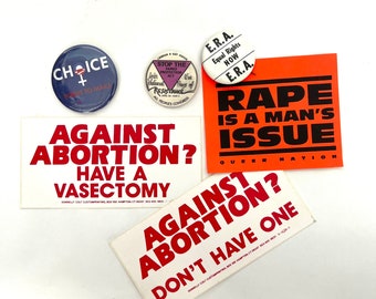 Bumper stickers and buttons