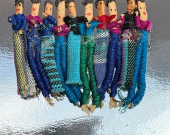 Munecas, Guatemalan worry dolls brooch