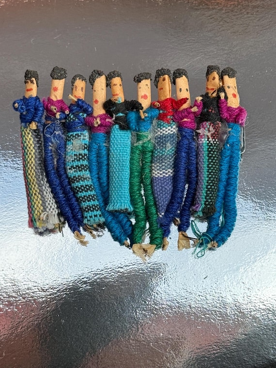 Munecas, Guatemalan worry dolls brooch
