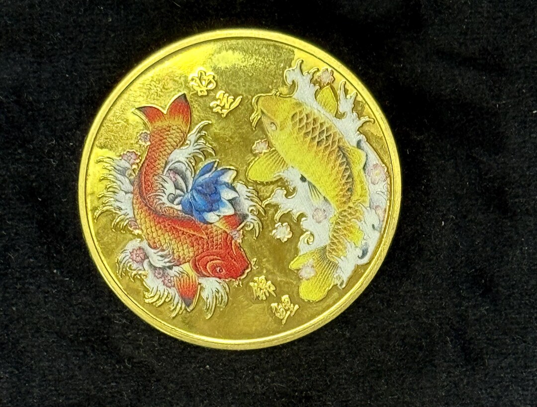 Chinese Lucky Koi Fish Coin - Etsy