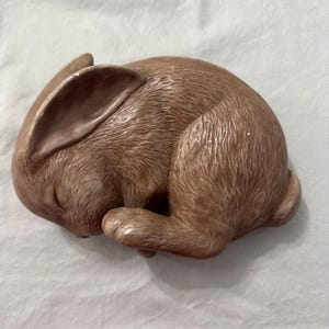 Vintage Ceramic Sleeping Bunny - Etsy
