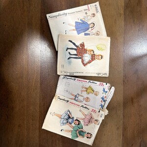 4 vintage naaipatronen uit de jaren 50 en 60 voor kinderkleding maat 3 (McCalls, Simplicity)