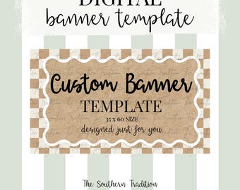 Custom Banner Mockup | Hand-painted Banner | 35x60 DIY Painted Sign | Digital Download