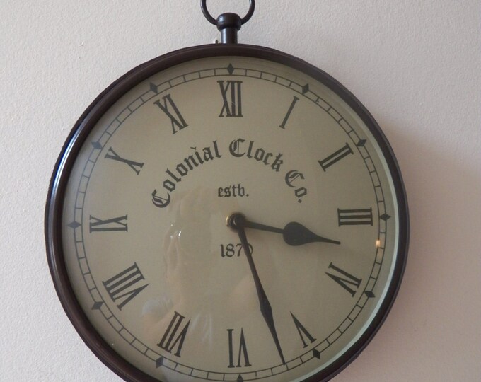 Colonial Clock Company Est. 1870 Wall Hanging Mounted Clock Home Decor