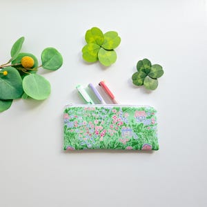 Handgemaakt etui voor pennen, etui met rits, brillenetui, zonnebrillenetui - Garden Village