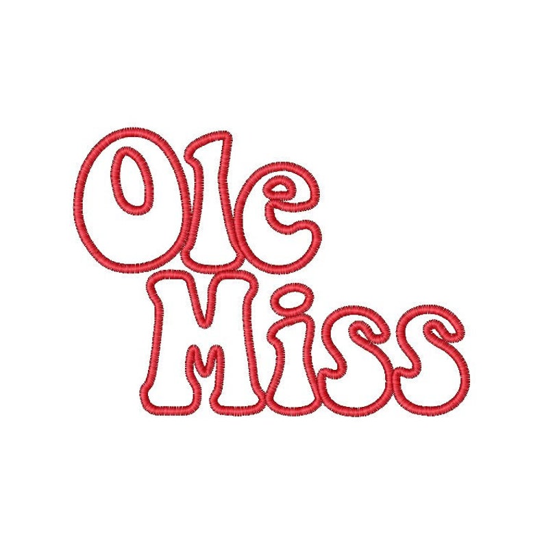 Ole Miss Applique Embroidery Design Ole Miss Embroidery Etsy