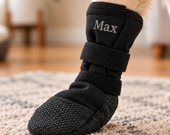 Dog Boot for Muddy Walks, Adjustable Paw Cover with Grip Sole, Outdoor Pet Bootie for Rain, Grass and Daily Walks