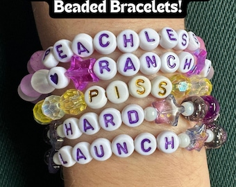Dan and Phil Glass & Kandi Bead Bracelets