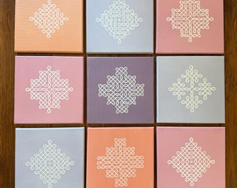 Soft Hues | Pastel Kolam Wall Art