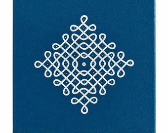 Jewel Tones | Colorful Kolam Canvas