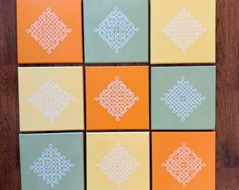 Sunshine | Hand-Painted Kolam Canvas