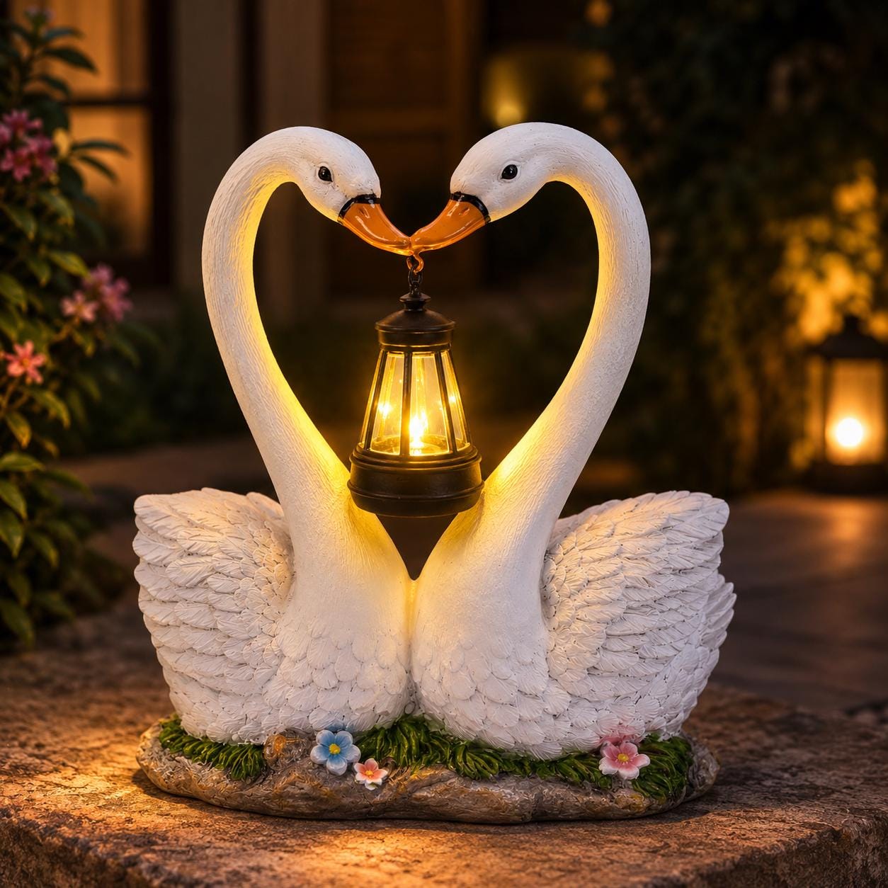Swan Couple Statues - Etsy