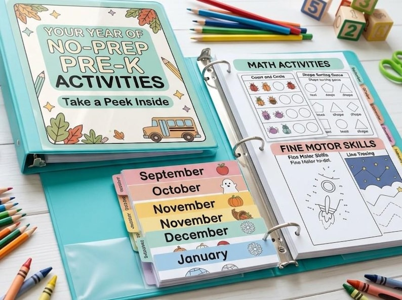 Fiches d'activités pour un an en maternelle | Cahiers d'activités prêts ...