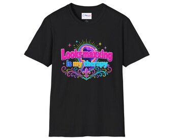 Looksmaxxing is My Therapy Inside and Out Neon Heart Graphic Tee
