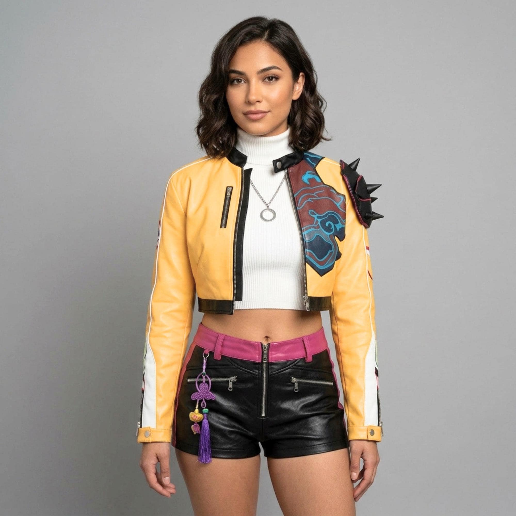 Y2k Leather Jacket Women - Etsy