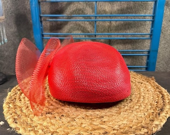 Vintage 1980 polyprene straw weave hat