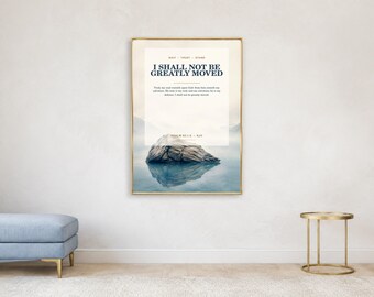 Wandbild mit Psalm 62,1-2: „Meine Seele harrt auf Gott“, christliche Friedensdekoration, digitaler Download der King-James-Übersetzung