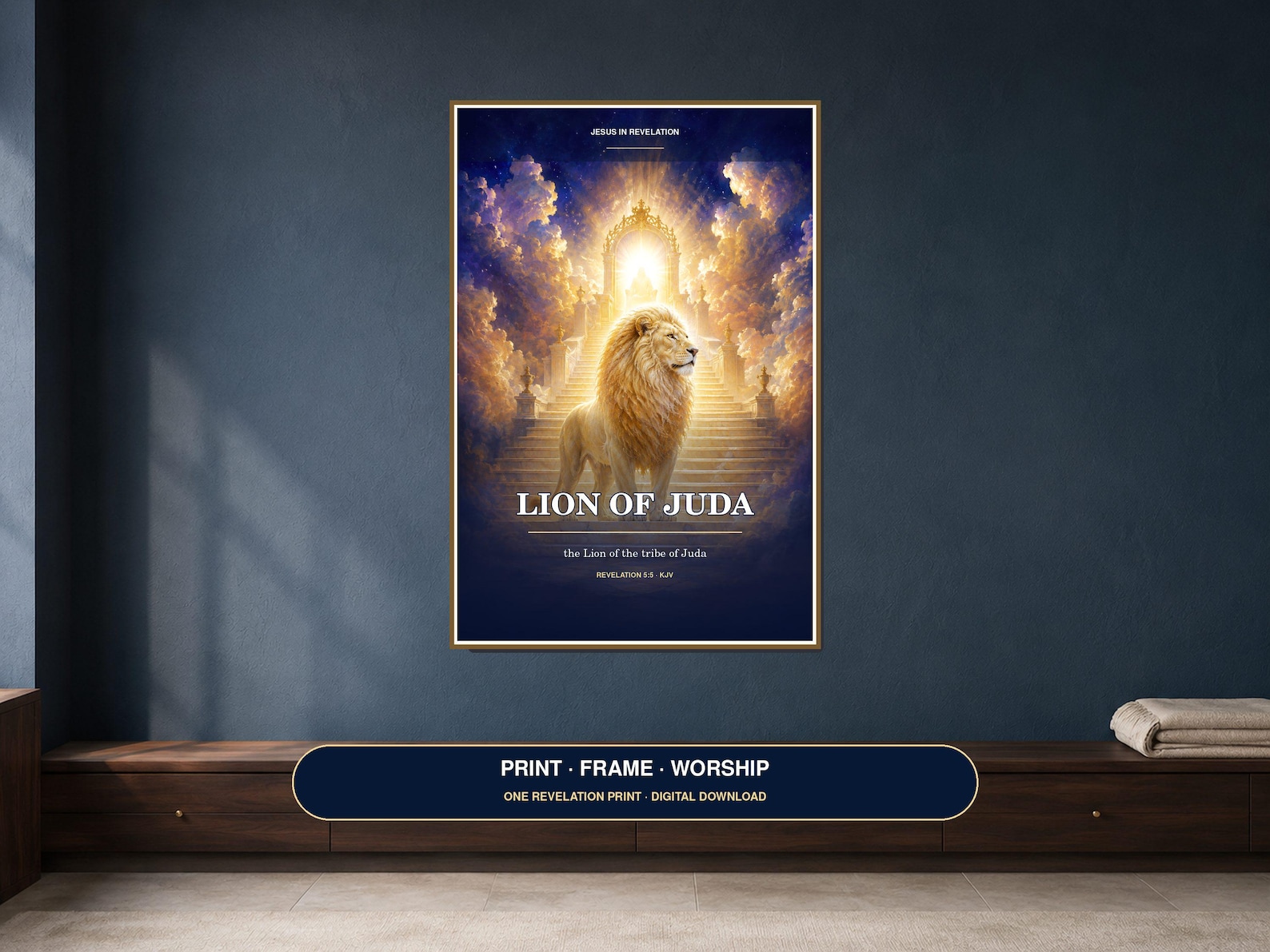Lion of Judah Wall Art Christian printable wall art Lion of Judah Wall Art, a Christian digital printable from the Jesus Christ collection by Thanks Lord Jesus