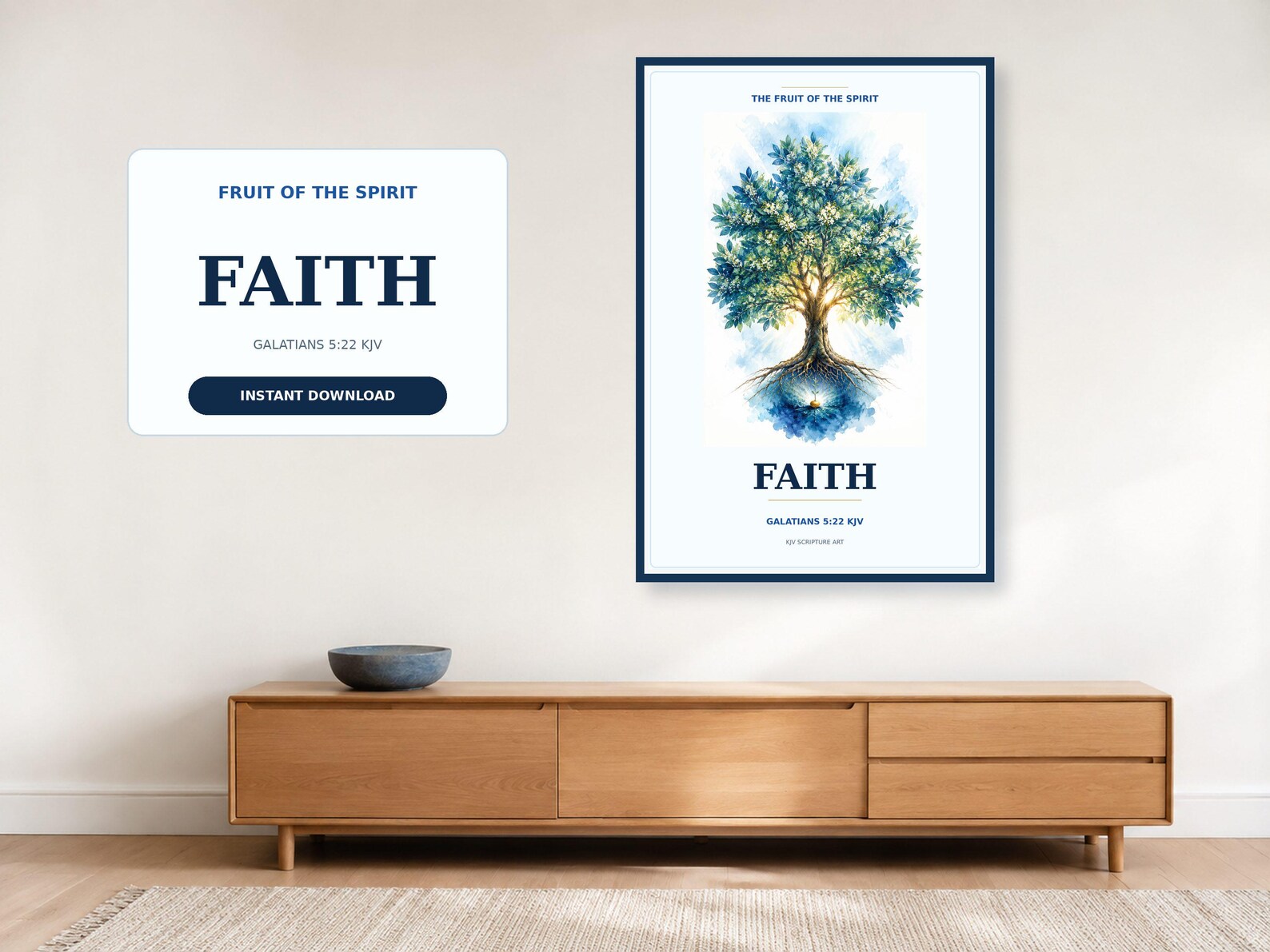 Faith Fruit of the Spirit Wall Art Christian printable wall art Faith Fruit of the Spirit Wall Art, a Christian digital printable from the Fruits of the Spirit collection by Thanks Lord Jesus