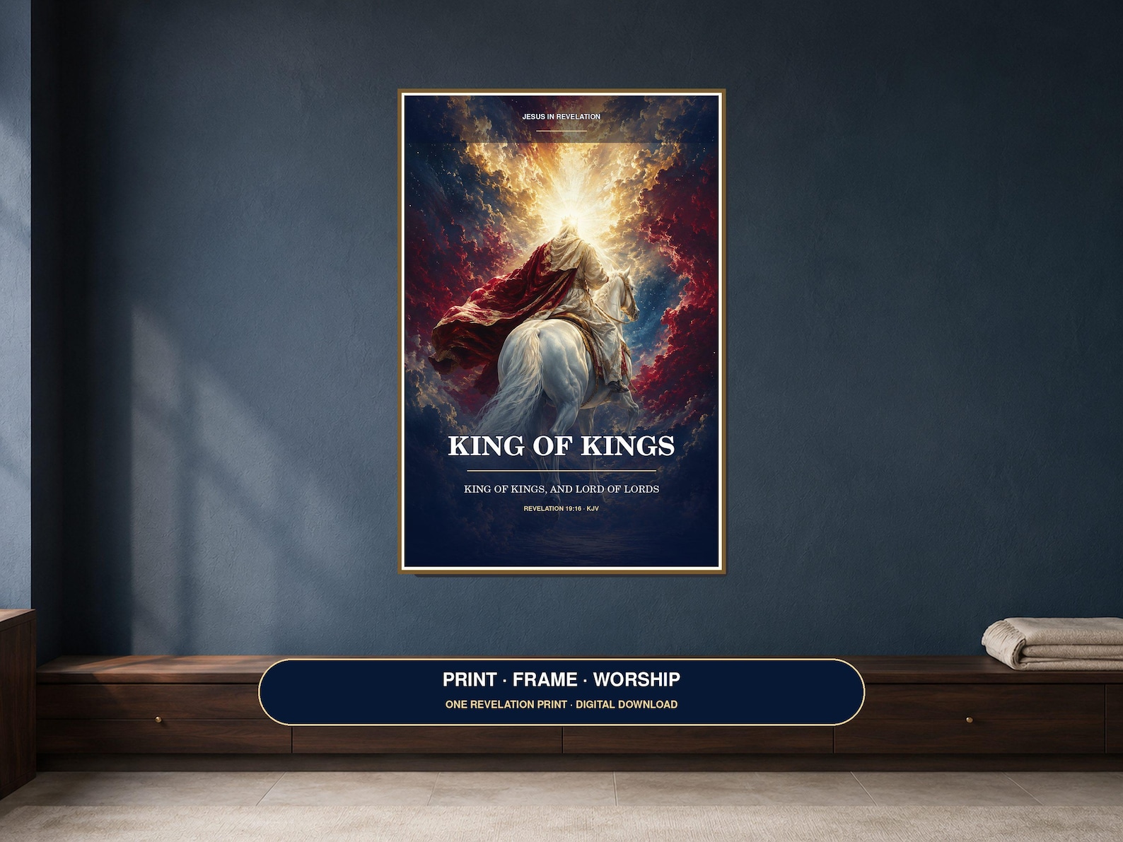 Jesus King of Kings Wall Art Christian printable wall art Jesus King of Kings Wall Art, a Christian digital printable from the Jesus Christ collection by Thanks Lord Jesus