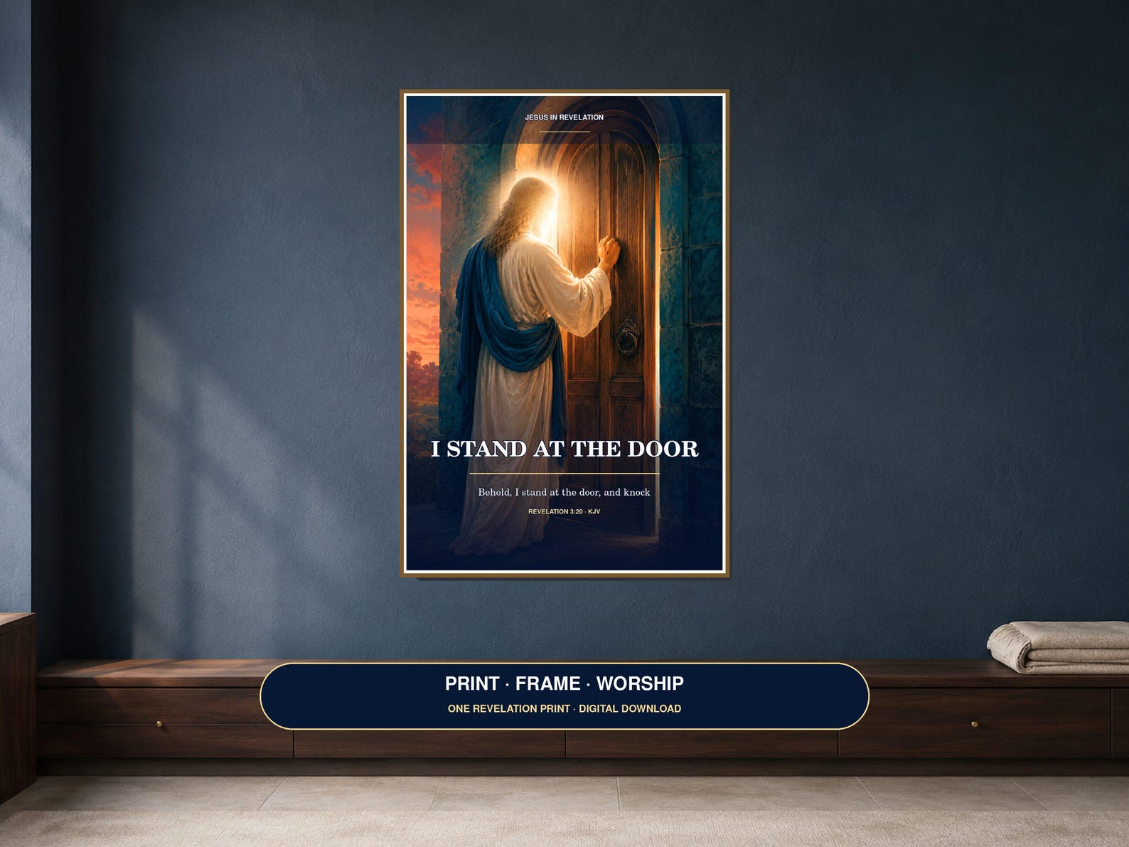 Jesus at the Door Wall Art Christian printable wall art Jesus at the Door Wall Art, a Christian digital printable from the Jesus Christ collection by Thanks Lord Jesus