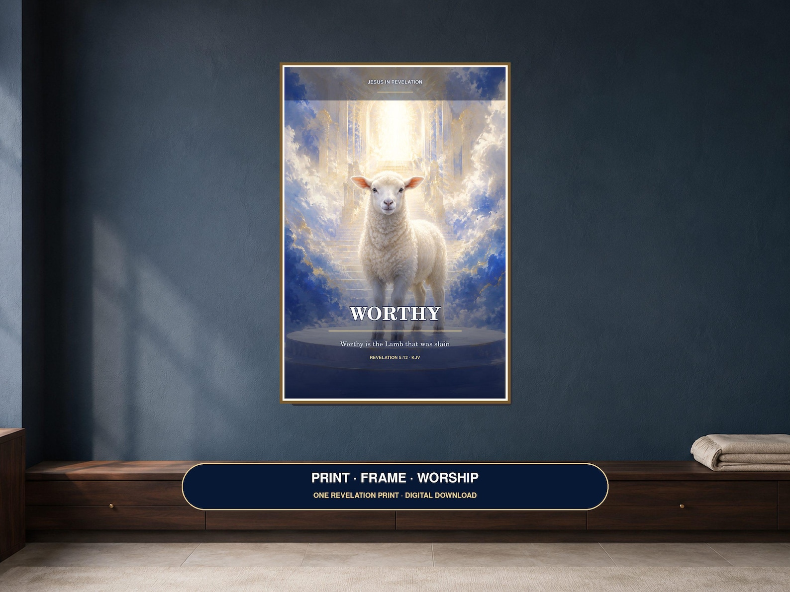 Worthy Is the Lamb Wall Art Christian printable wall art Worthy Is the Lamb Wall Art, a Christian digital printable from the Jesus Christ collection by Thanks Lord Jesus