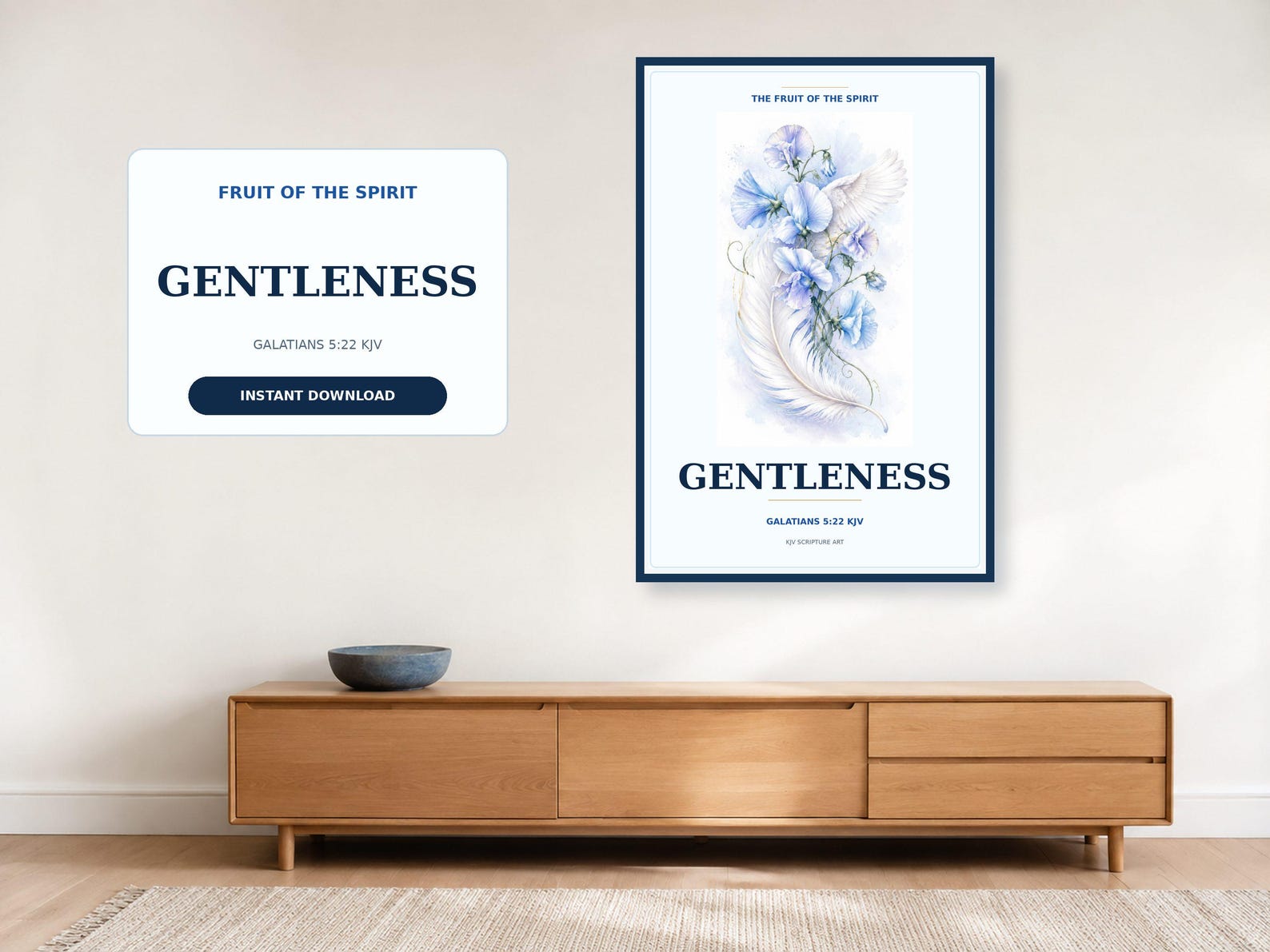 Gentleness Fruit of the Spirit Wall Art Christian printable wall art Gentleness Fruit of the Spirit Wall Art, a Christian digital printable from the Fruits of the Spirit collection by Thanks Lord Jesus