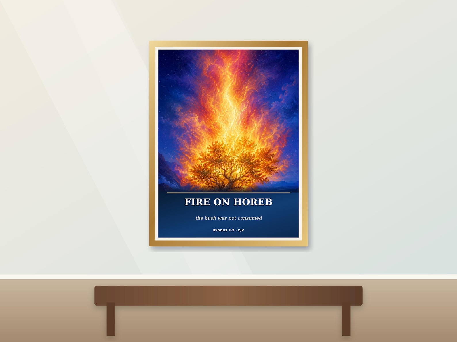Burning Bush Bible Verse Wall Art Christian printable wall art Burning Bush Bible Verse Wall Art, a Christian digital printable from the God the Father collection by Thanks Lord Jesus