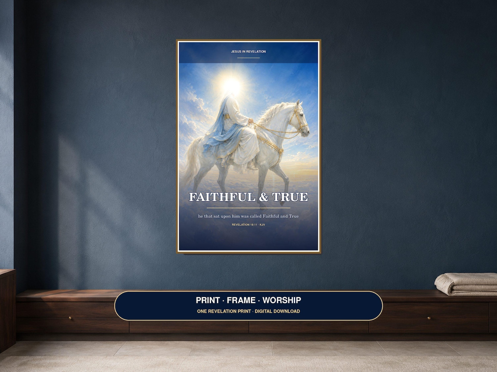 Faithful and True Wall Art Christian printable wall art Faithful and True Wall Art, a Christian digital printable from the Jesus Christ collection by Thanks Lord Jesus