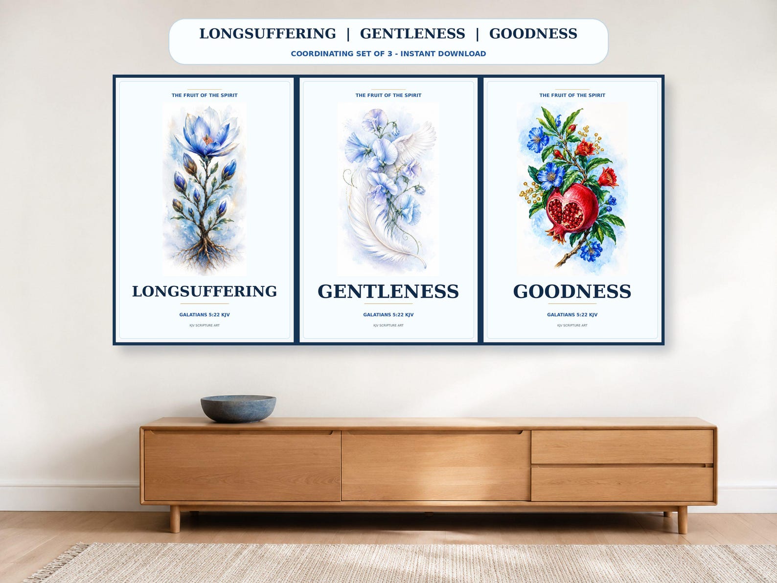 Longsuffering Christian printable wall art Longsuffering, a Christian digital printable from the Fruits of the Spirit collection by Thanks Lord Jesus