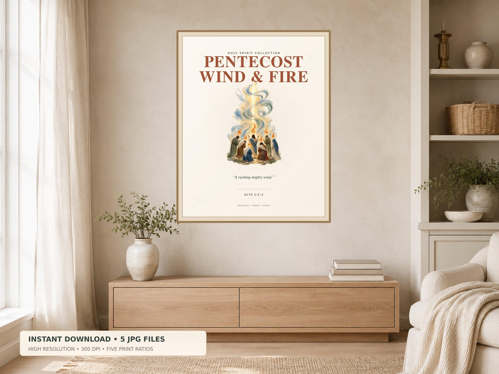 Pentecost Holy Spirit Printable Wall Art Christian printable wall art Pentecost Holy Spirit Printable Wall Art, a Christian digital printable from the Holy Spirit collection by Thanks Lord Jesus