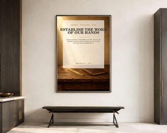Wandbild „Das Werk unserer Hände stiften“, Psalm 90,17 (zum Ausdrucken)