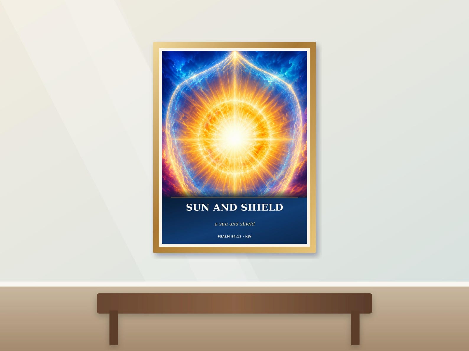 Sun and Shield Wall Art Christian printable wall art Sun and Shield Wall Art, a Christian digital printable from the God the Father collection by Thanks Lord Jesus