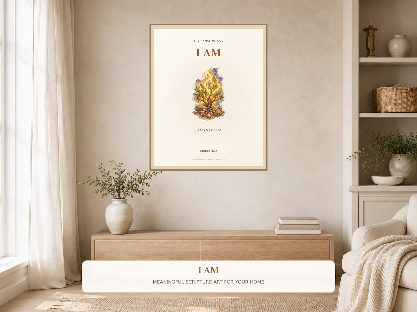 I AM Printable Wall Art Christian printable wall art I AM Printable Wall Art, a Christian digital printable from the Names of God collection by Thanks Lord Jesus