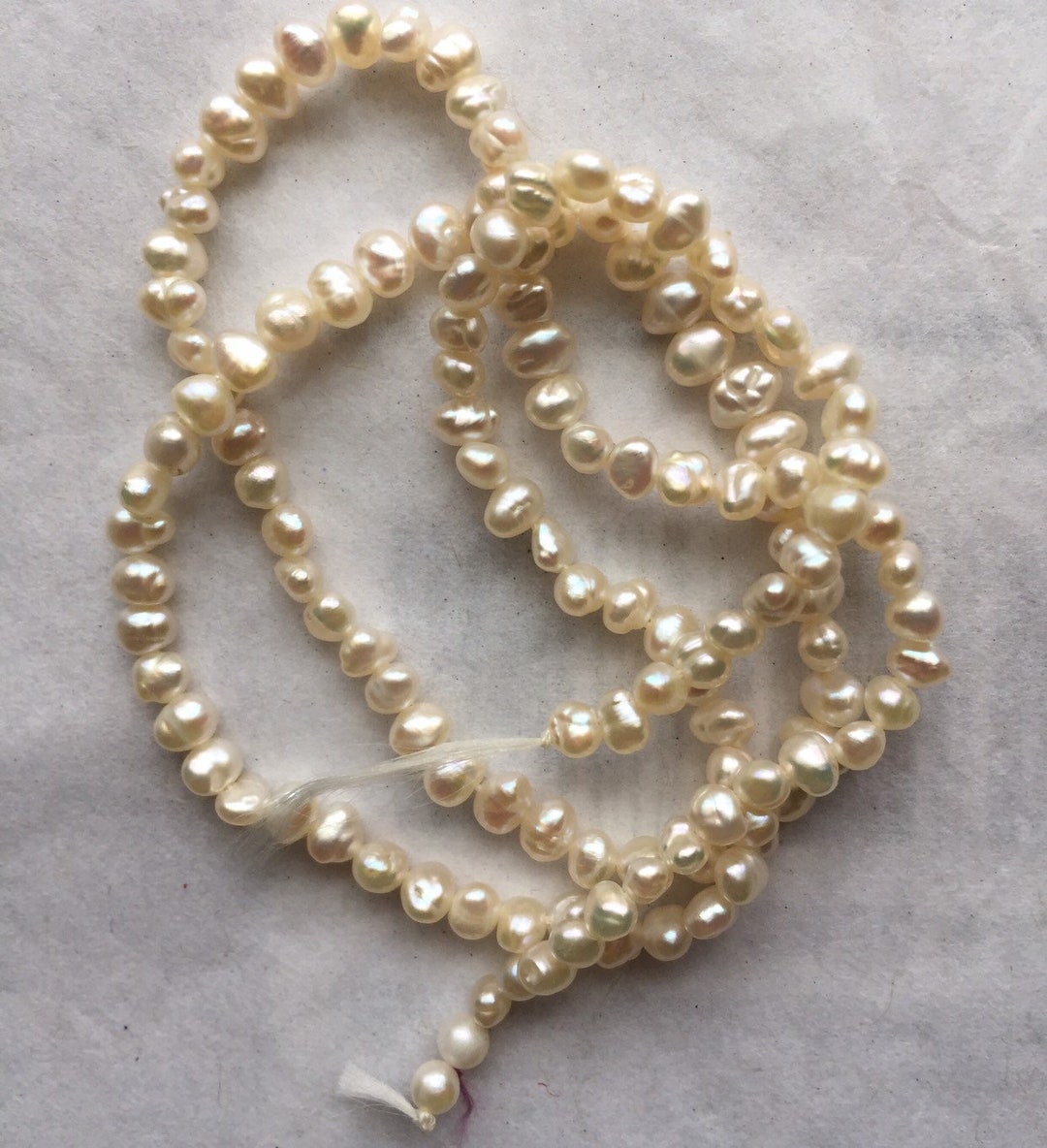 Pearls. Vintage Biwa Pearls. Rare 16 Strand. 4x3mm Slightly - Etsy